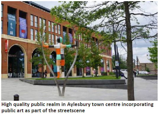 Aylesbury town centre with 