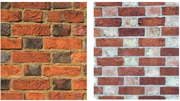 Historic Flemish bond predominates throughout the area where bricks are used, with variations in brick and mortar colour, such as in Buckingham and Winslow