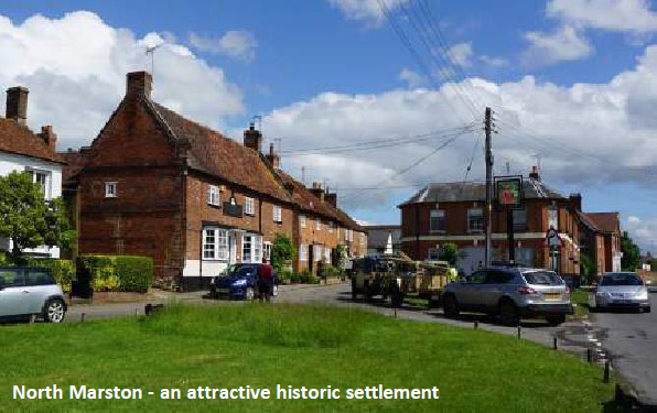picture of residential area in North Marston - an attractive historic settlement
