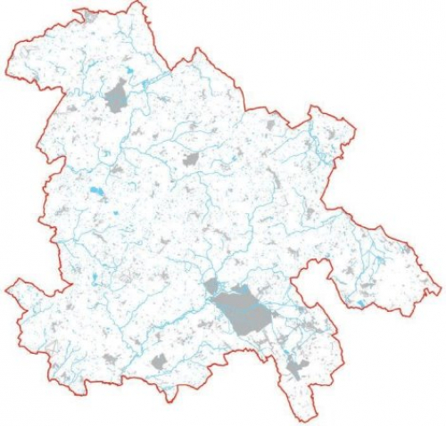 Map marked with Water and rivers in Aylesbury Vale
