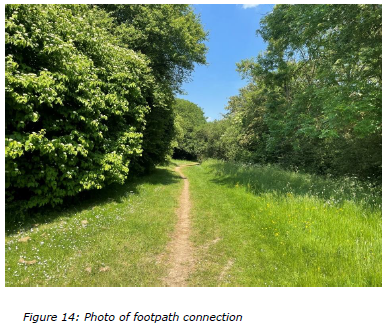 Figure 14: Photo of footpath connection