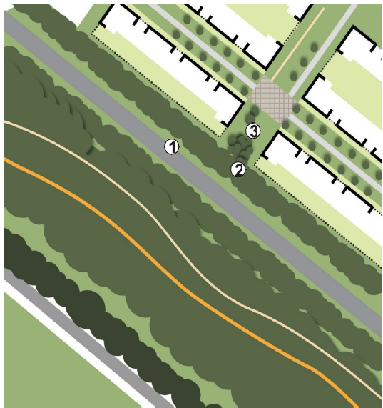 Figure 52: Sketch plan and principles for Western Edge (North of Shenley Road) with outer link