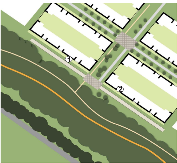 Figure 53: Sketch plan and principles for Western Edge (North of Shenley Road) without outer link