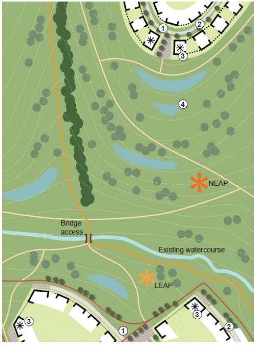 A map of a golf course

Description automatically generated